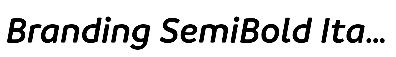 Branding SemiBold Italic